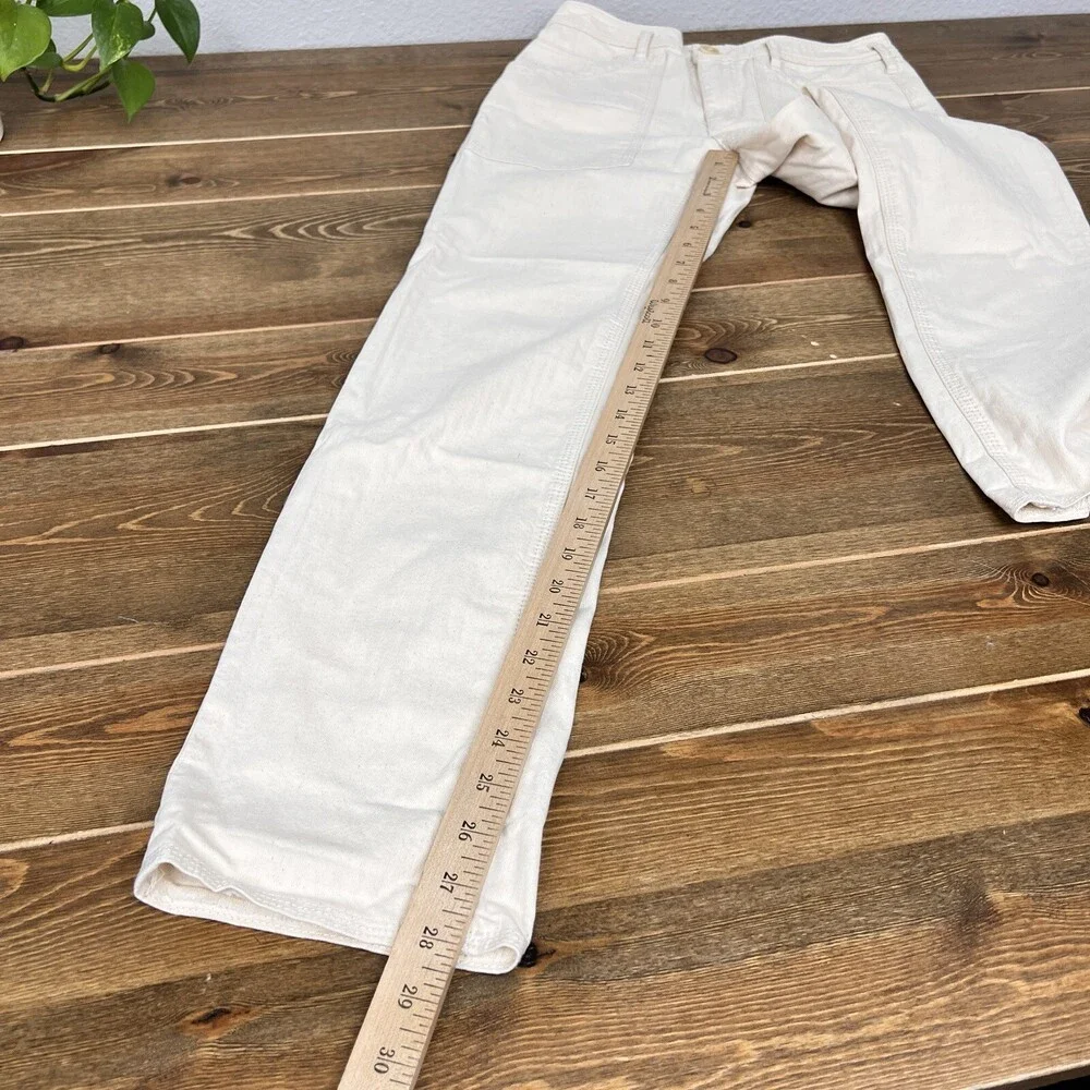 Anthropologie Pants‎ 24 P Womens Beige Twill Straight Leg Carpenter - Picture 5 of 11